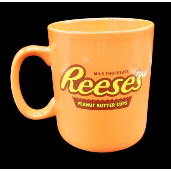 Reese's Milk Chocolate Peanut Butter Cup Orange Ceramic Mug Galerie 5 Inches - Picture 1 of 15